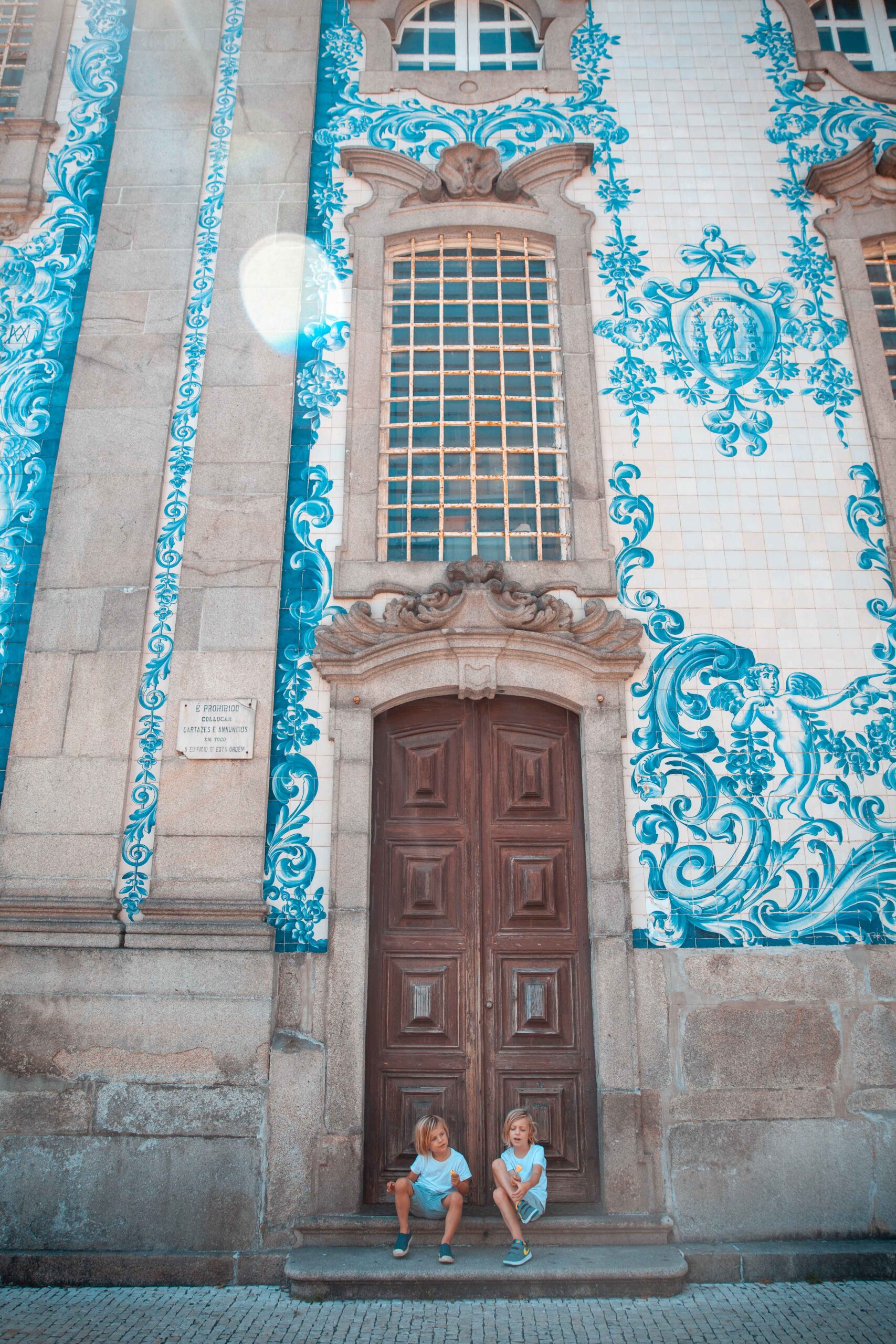 Porto Portugal church blue tiles