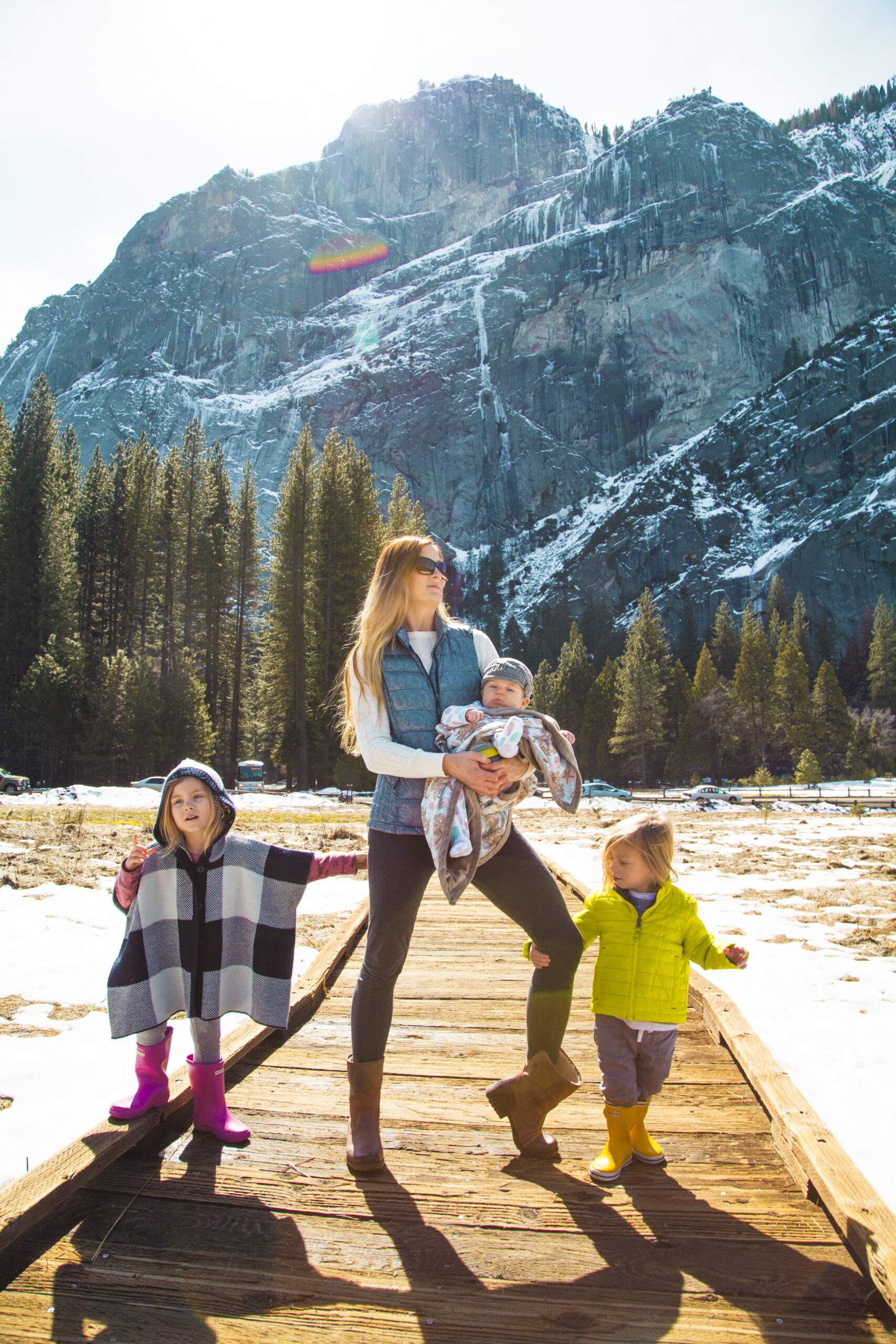 Yosemite hiking with kids family