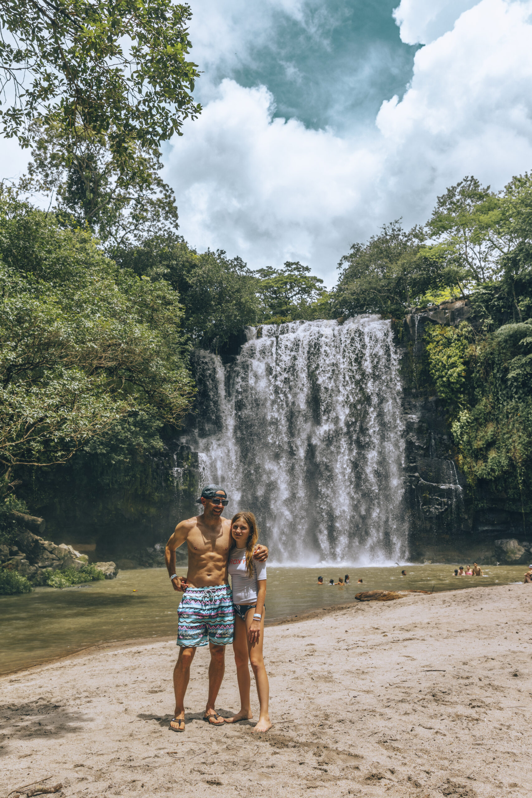 A lovely couple at the waterfall